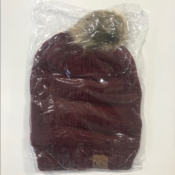 10 Maroon CC POM STYLE CC BEANIES
ALL NEW - Picture 5 of 6